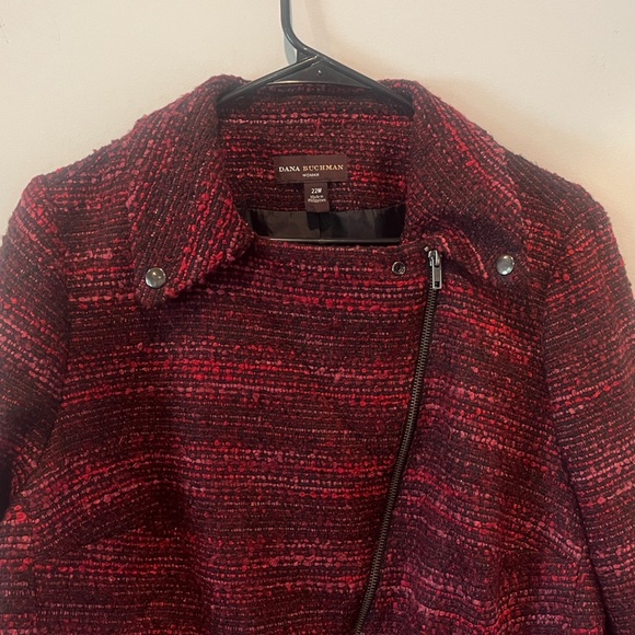 Dana Buchman Women's Black and Red Tweed Blazer NWT - Picture 5 of 12